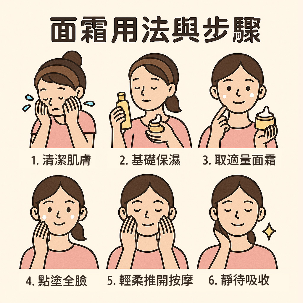 正確的面霜使用方法與步驟能讓其功效發揮到最大。