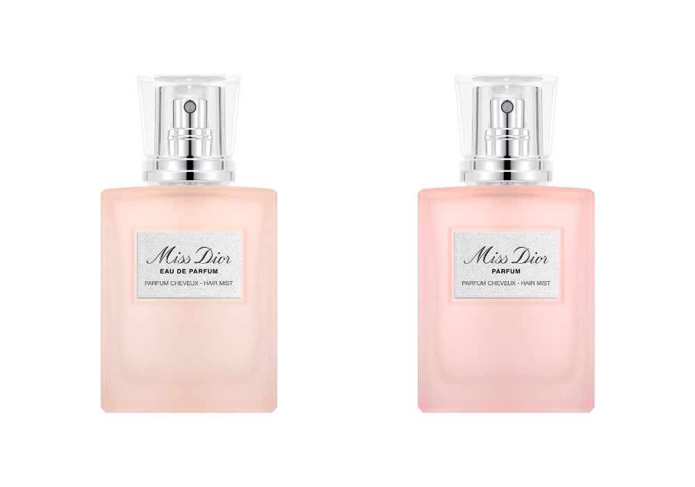Miss Dior香精美髮噴霧（左）、Miss Dior香薰美髮噴霧（右）