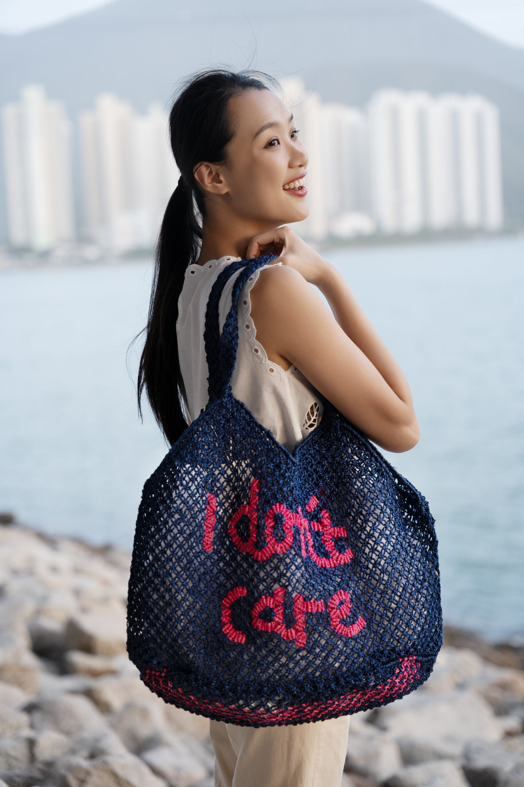 The Jacksons「I DON’T CARE」手織黃麻袋