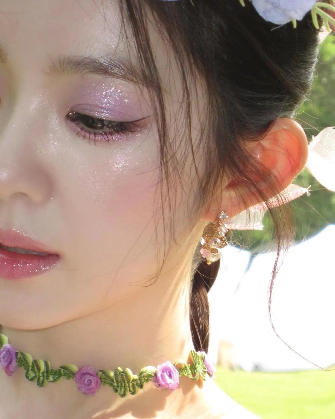 韓國愛豆Irene在ig上分享妝容look。