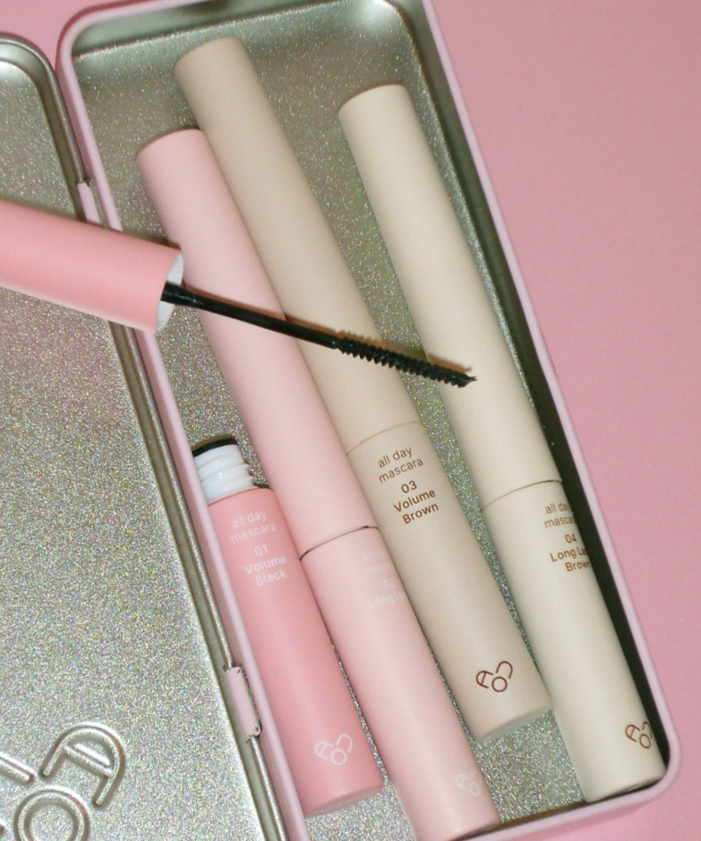 AOU All Day Mascara #01 Volume Black、#02 Longlash Black