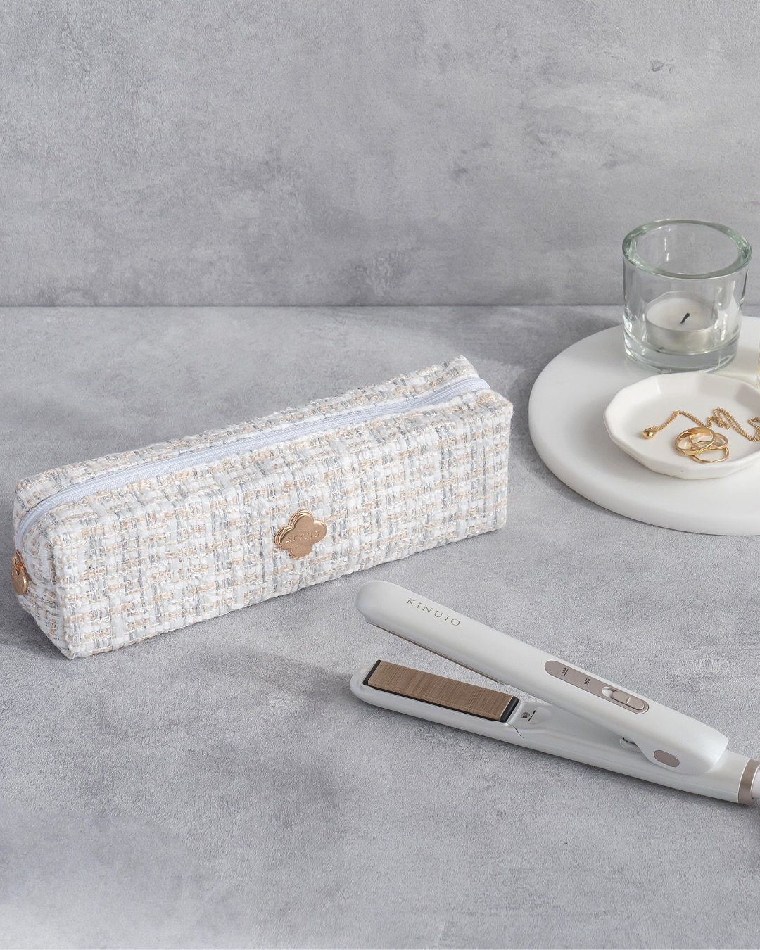 KINUJO 絹女 珠寶盒無線迷你直髮器