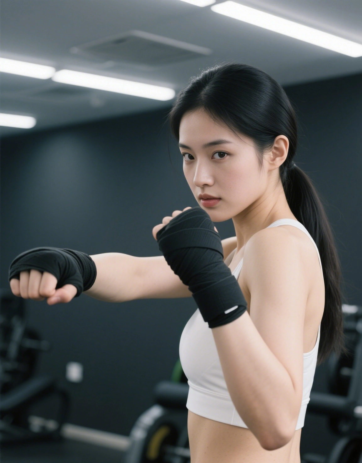 空氣揮拳運動在家也能完成。