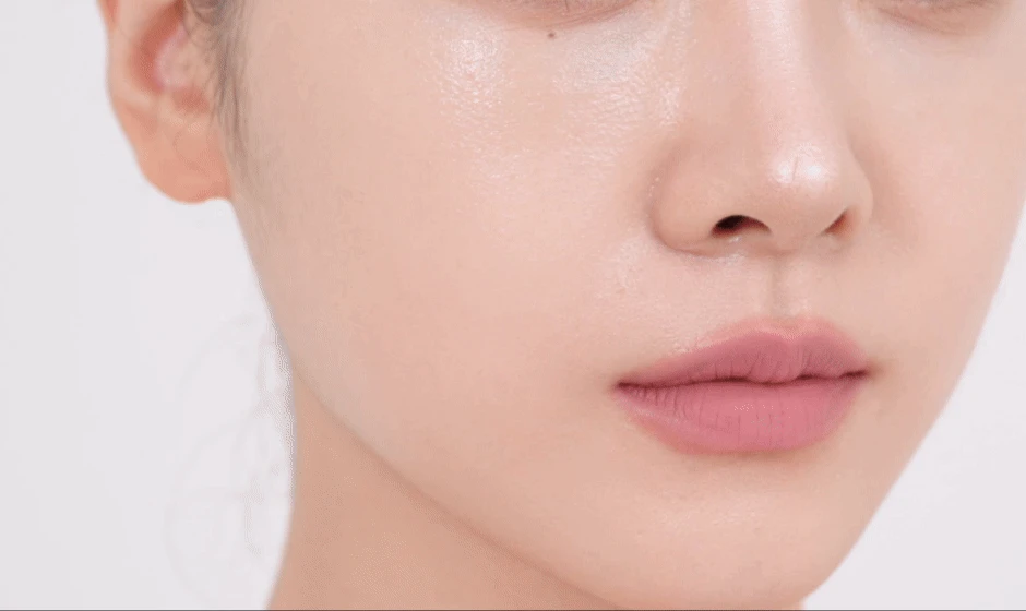 在吸走油光的同時,蜜粉層能為肌膚定妝,維持自然霧感。