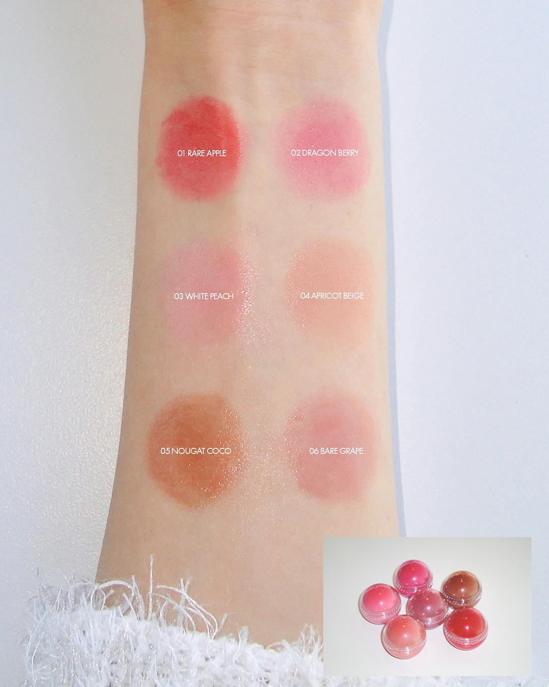 共推出 6 款色號，還能兼作唇妝使用。