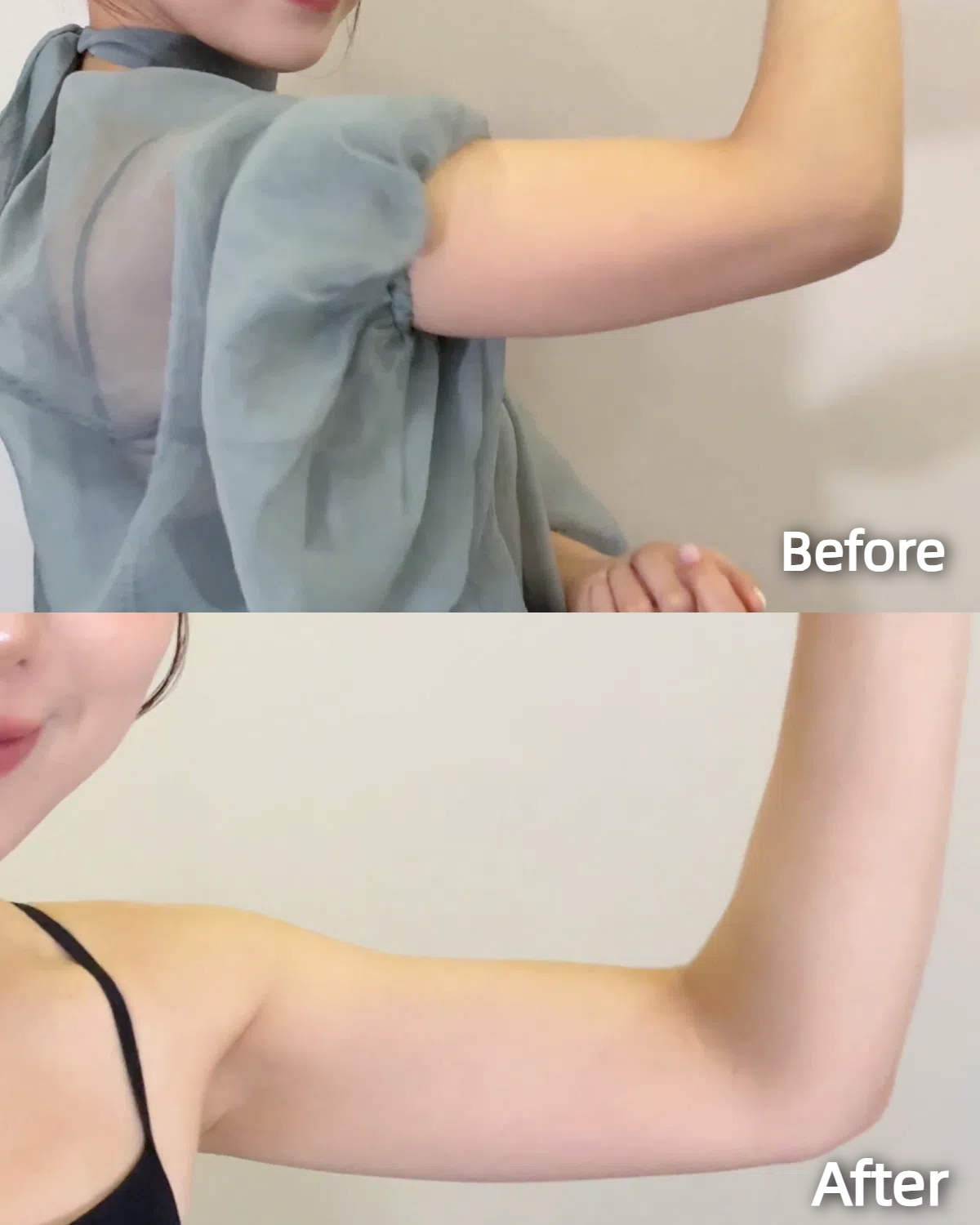 手臂變得更加緊緻，效果立竿見影。