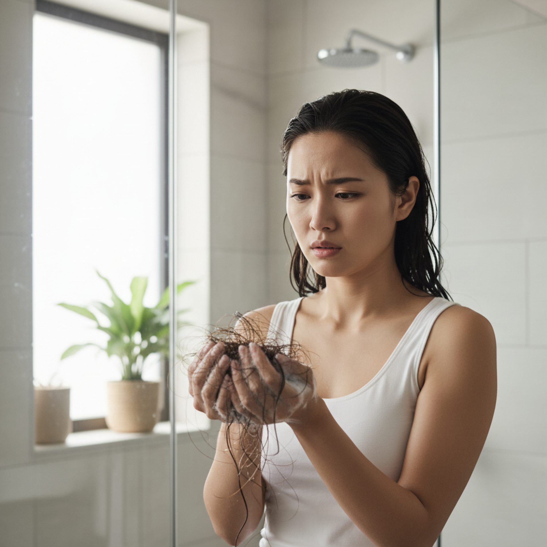 洗頭時看見手中的掉髮實在令人擔憂，頭髮稀疏，就是頭髮初老的一大警號！