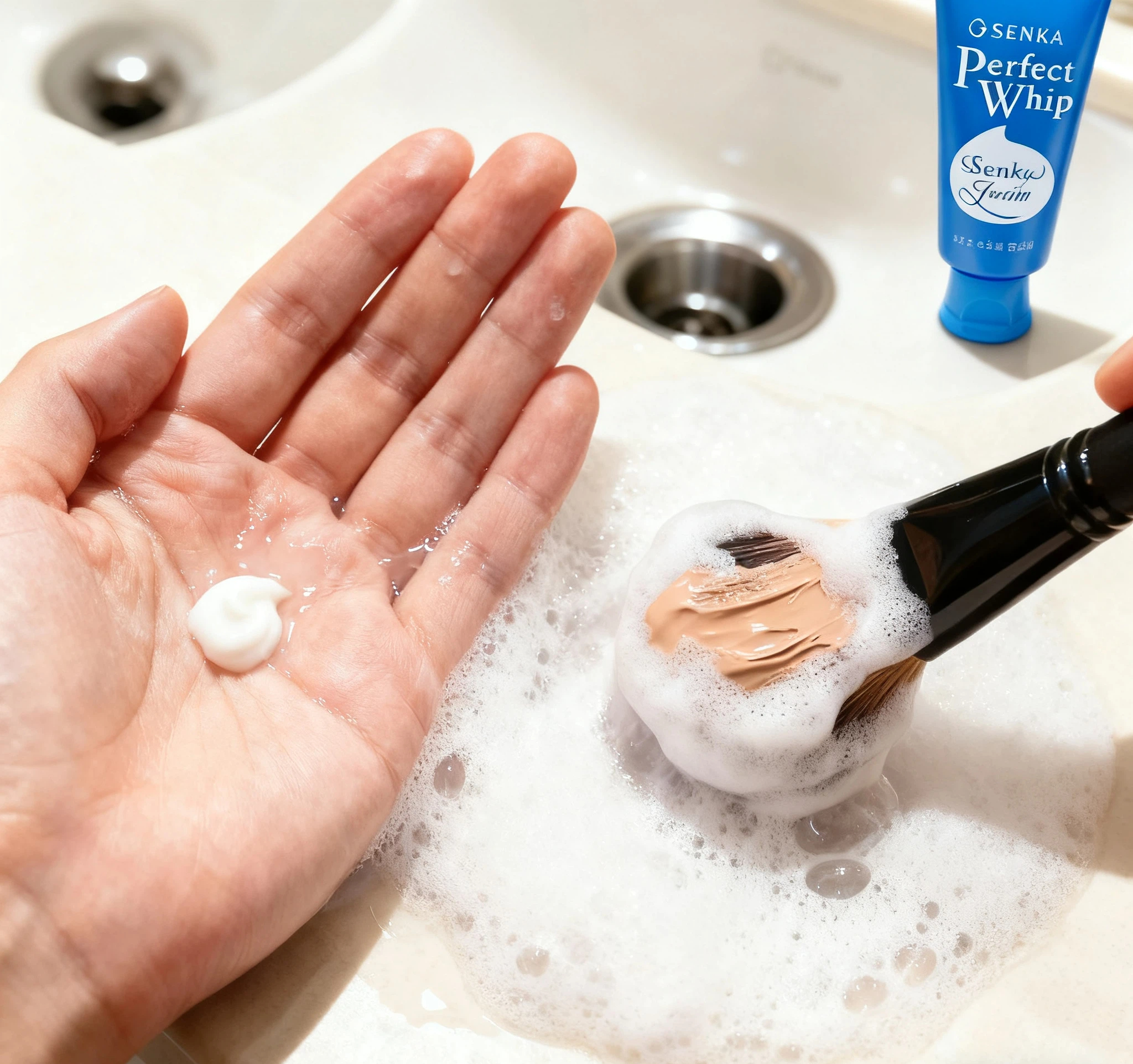 相比一般清潔劑，潔面乳的溫和配方更不易損傷刷毛。