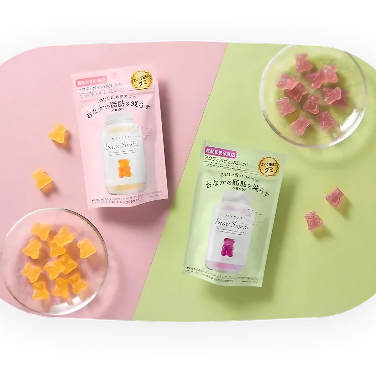 熊仔軟糖的核心亮點是HMPA，來源多半來自「米糠發酵物或植物多酚」