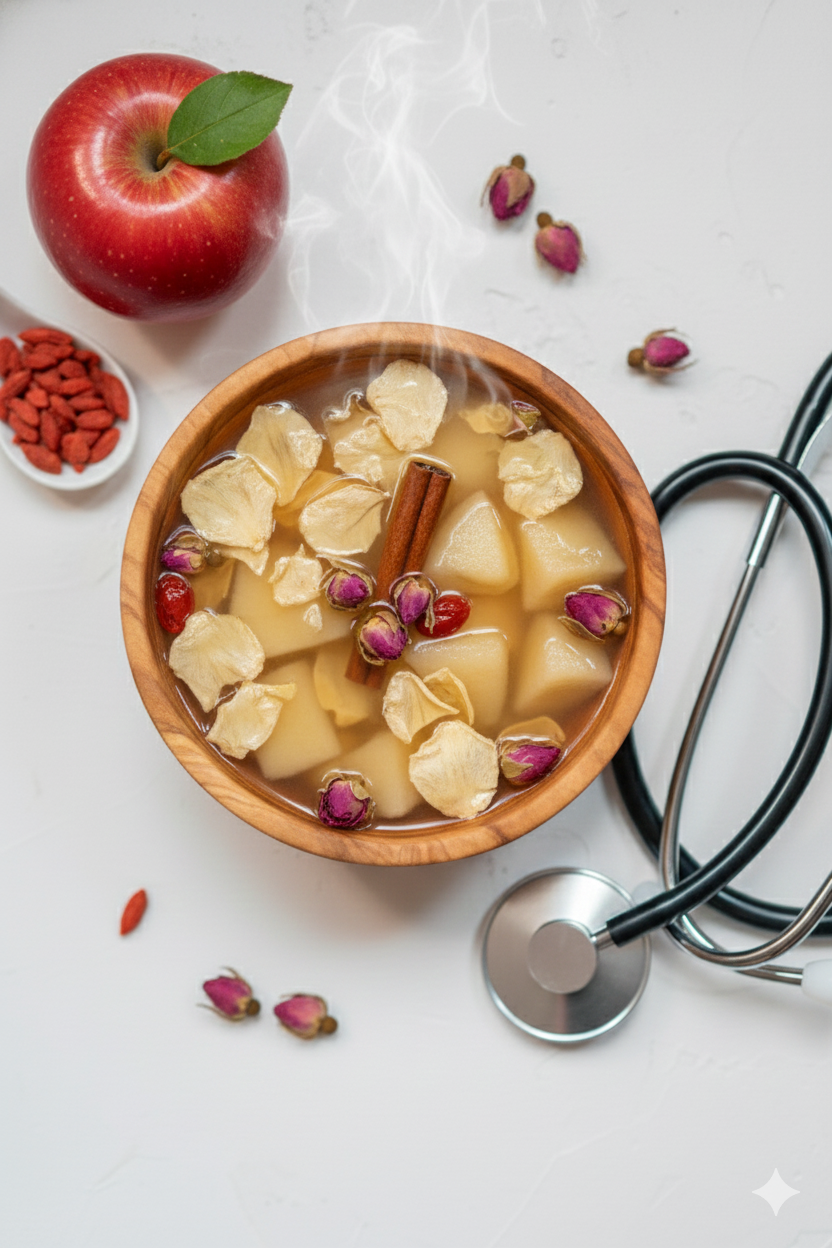 皮質醇管理款：蘋果 + 玫瑰花 + 乾百合