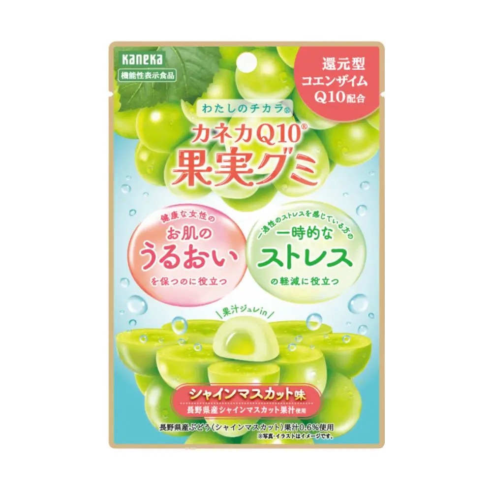 日本生技大廠Kaneka出產的還原型Q10是業界高品質指標。Q10是人體產生能量的關鍵，還原型配方不需轉化即可直接吸收，對抗氧化、維持肌膚彈性並減輕疲勞有感
