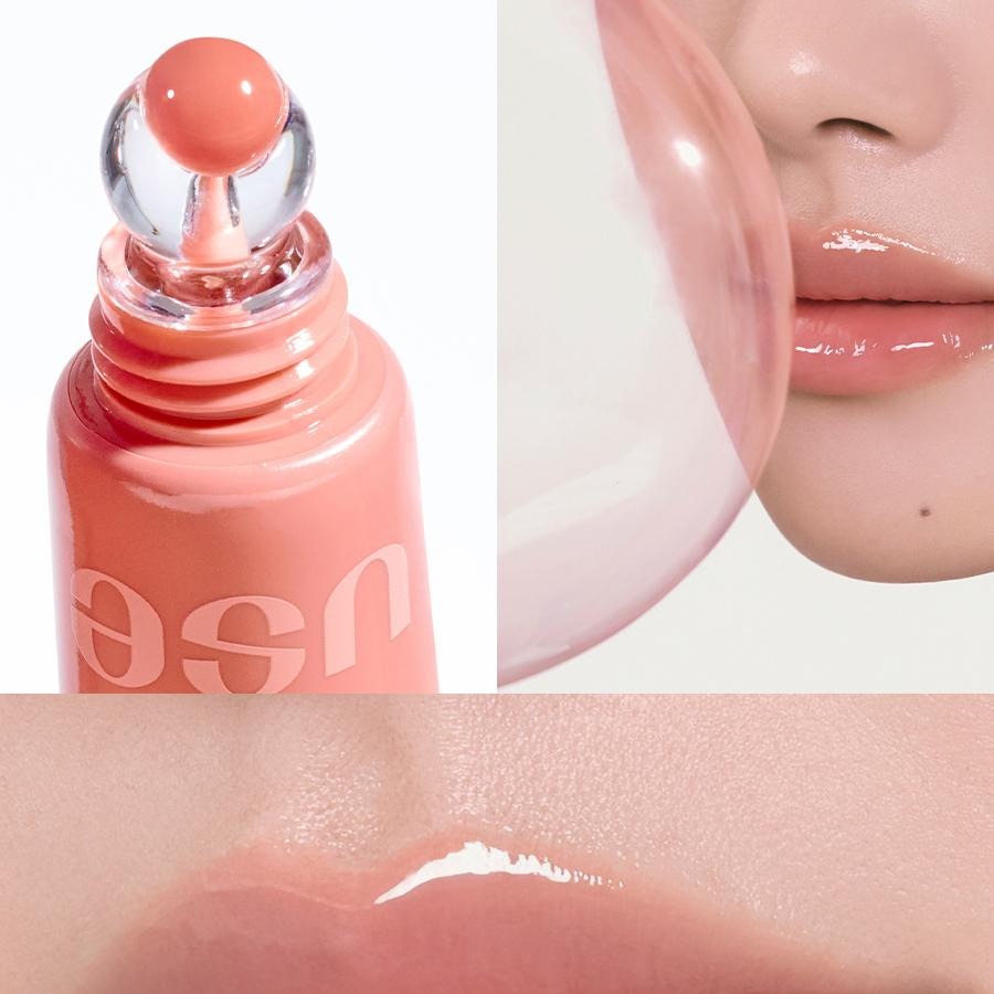 這款唇蜜運用了PDRN水光保濕成分，能形成一層「透明水光膜」包裹於唇面