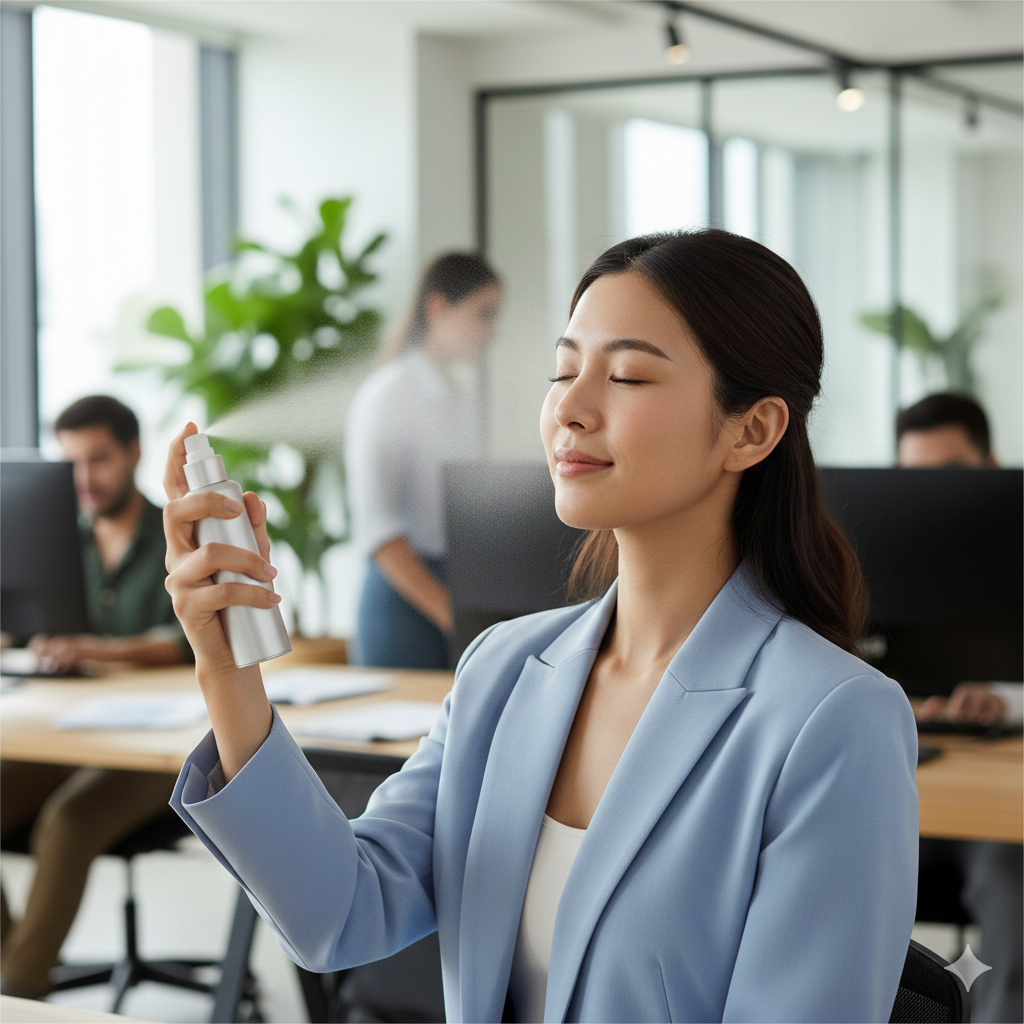 許多上班族習慣在冷氣房裡隨手一噴，覺得清涼又補水