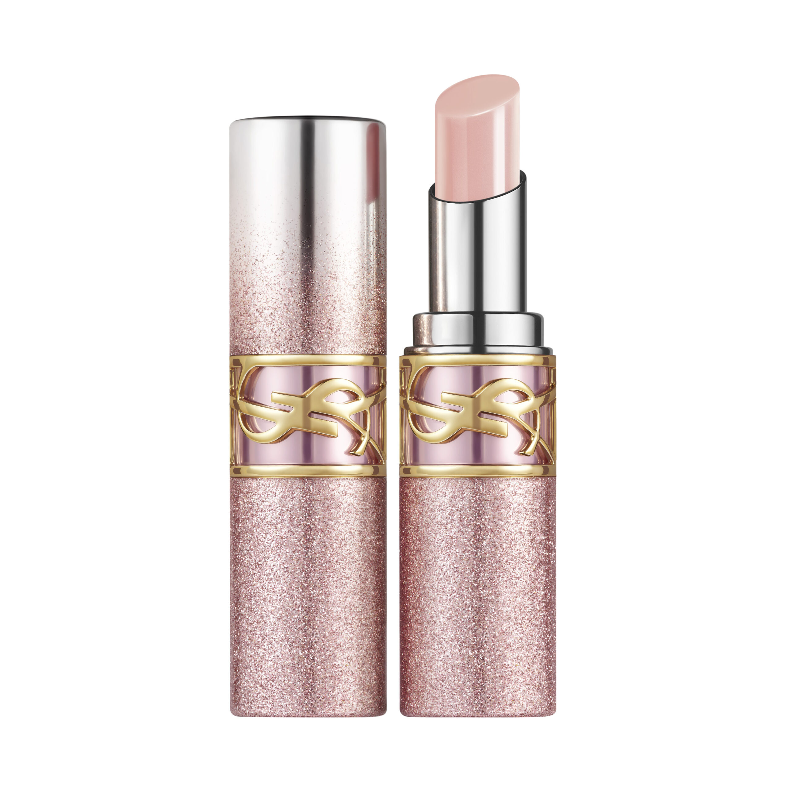 2026【YSL情人節限定 粉銀燦光系列】情挑誘光蜜唇膏#2