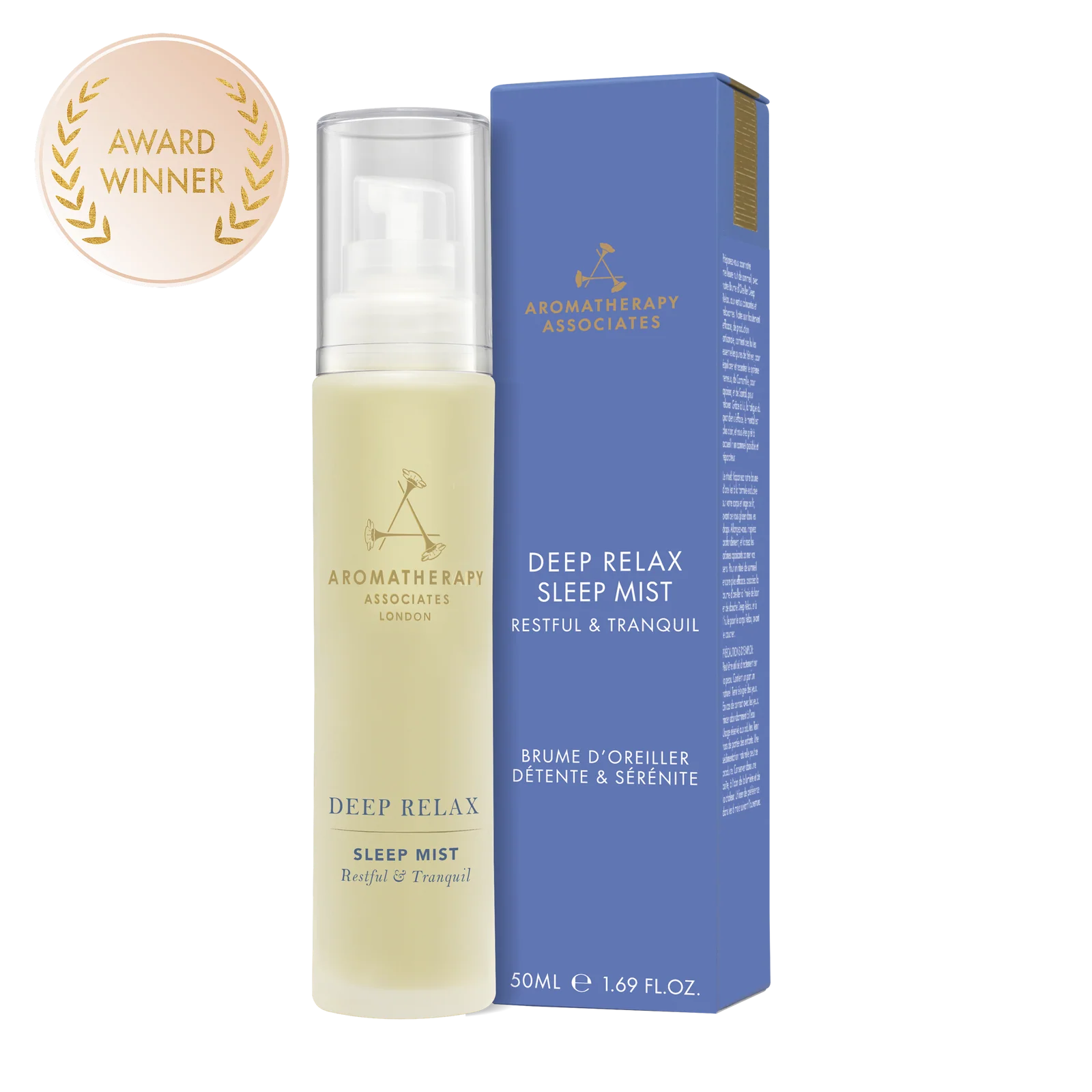 Aromatherapy Associates：晚間舒緩噴霧Deep Relax Sleep Mist