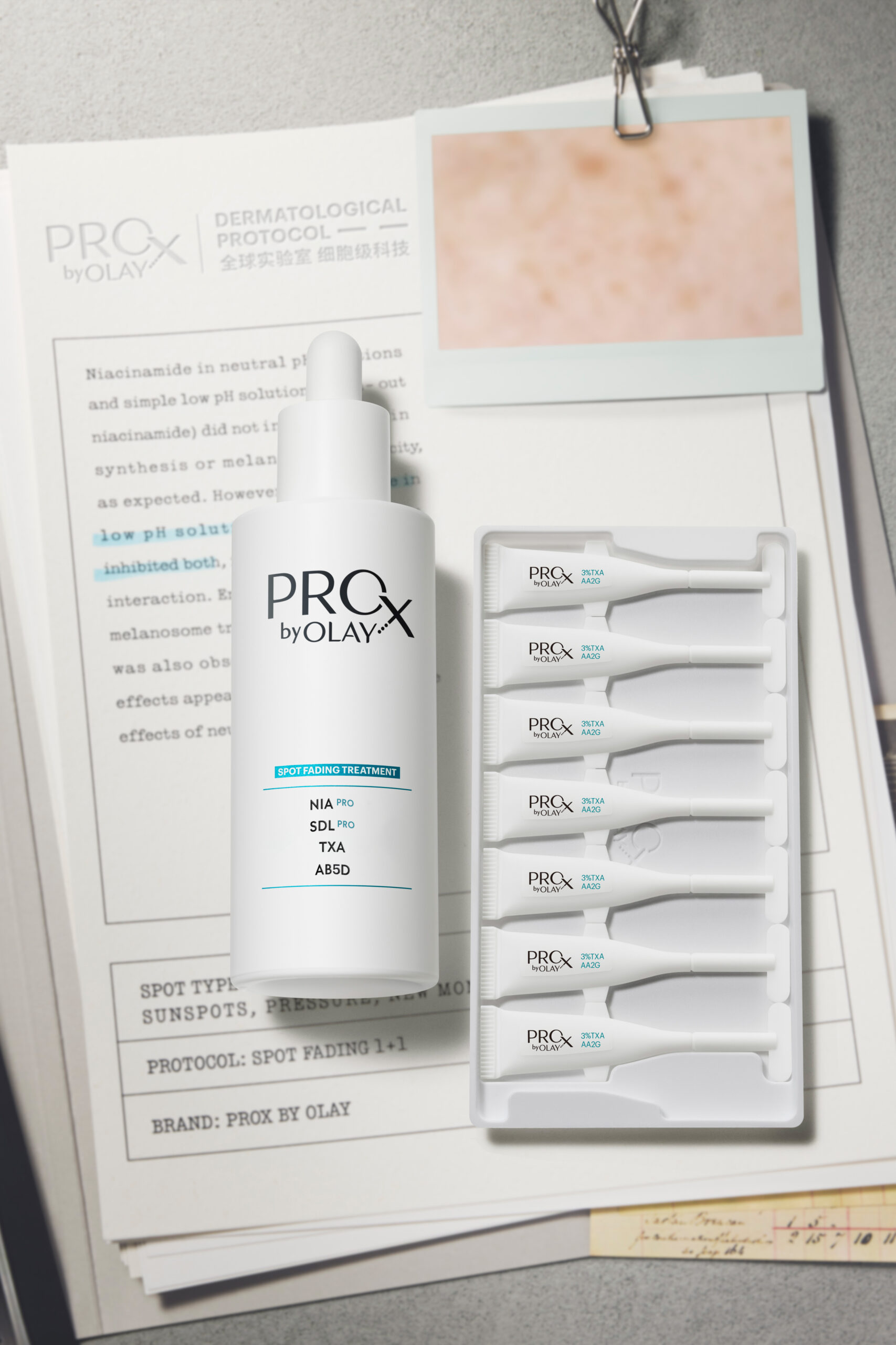 PROX淡斑小白瓶1＋1療程能加強提亮效果，同時減少「返斑」風險⁵。